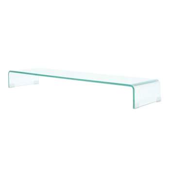  TV-Tisch/Bildschirmerhöhung Glas Transparent 100x30x13 cm