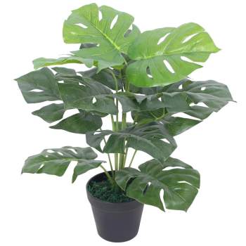  Künstliche Monstera-Pflanze mit Topf 45 cm Grün