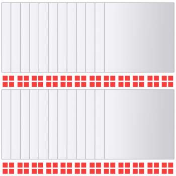  24-tlg. Spiegelfliesen-Set Quadratisch Glas