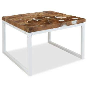  Couchtisch Teak Harz 60 x 60 x 40 cm