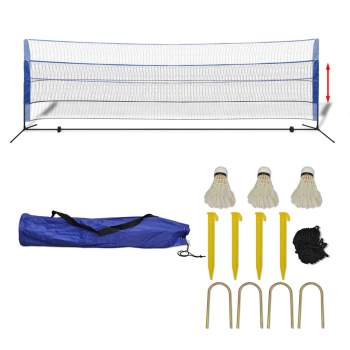 Preview:  Badmintonnetz-Set mit Federbällen 500 x 155 cm