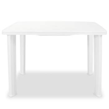  Gartentisch 101 x 68 x 72 cm Kunststoff Weiß