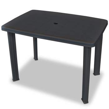  Gartentisch Anthrazit 101x68x72 cm Kunststoff
