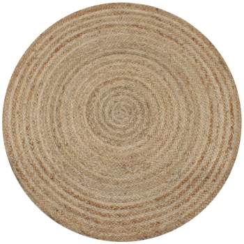  Teppich Jute Geflochten 90 cm Rund