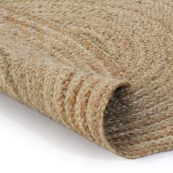  Teppich Jute Geflochten 150 cm Rund