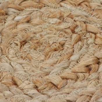  Teppich Flechtmuster Jute 120 cm rund