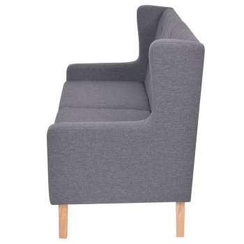  Sofa 2-Sitzer Stoff Grau