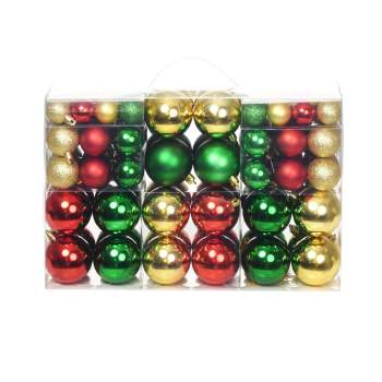  100-tlg. Weihnachtskugel-Set 6 cm Rot/Golden/Grün