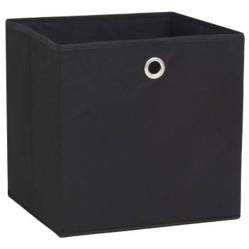  Aufbewahrungsboxen 10 Stk. Vliesstoff 32 x 32 x 32 cm Schwarz