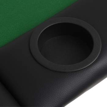  9-Spieler Poker Falttisch 3-fach Faltbar Oval Grün