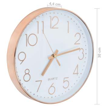  Wanduhr 30 cm Rotgold