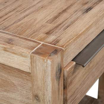  Nachttisch mit Schublade 40x30x48 cm Akazie Massivholz