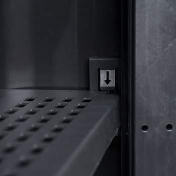  Gartenschrank mit 4 Böden Schwarz und Grau