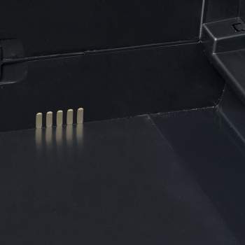  Gartenschrank mit 4 Böden Schwarz und Grau