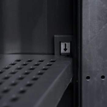 Preview:  Gartenschrank mit 3 Böden Schwarz und Grau