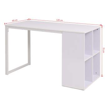  Schreibtisch 120×60×75 cm Weiß