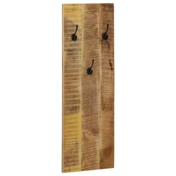  Wandgarderobe 2 Stk. Mangoholz Massiv 36x110x3 cm