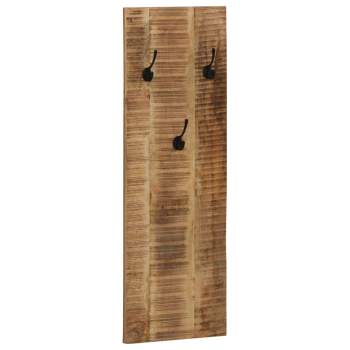  Wandgarderobe 2 Stk. Mangoholz Massiv 36x110x3 cm