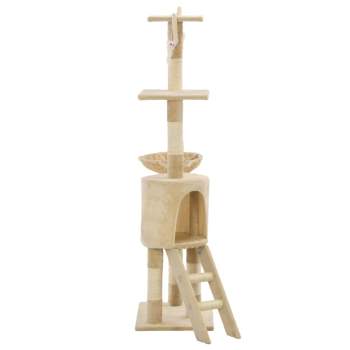  Katzen-Kratzbaum mit Sisal-Säulen 138 cm Beige