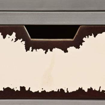 Preview:  Sideboard Massivholz Mango und Stahl 65x33x76 cm