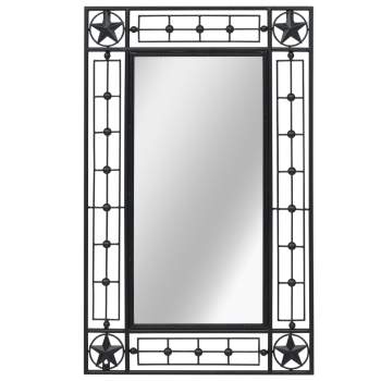  Wandspiegel Rechteckig 50 x 80 cm Schwarz