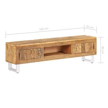  TV-Schrank Bahnschwellen-Holz Recycelt Massiv 140 x 30 x 40 cm