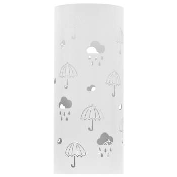  Regenschirmständer Regenschirm-Motiv Stahl Weiß 