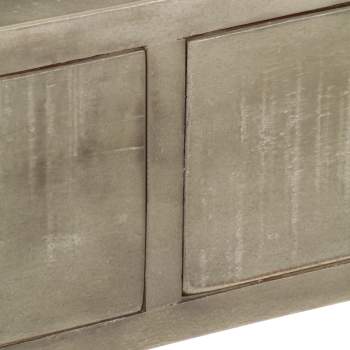  Konsolentisch Grau mit Messing 110 x 35 x 76 cm Mangoholz Massiv