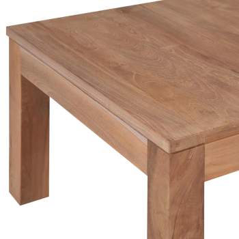  Couchtisch Teakholz Massiv mit Natürlichem Finish 60x60x40 cm