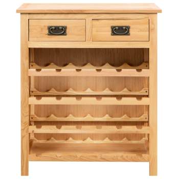  Weinschrank 72 x 32 x 90 cm Massivholz Eiche