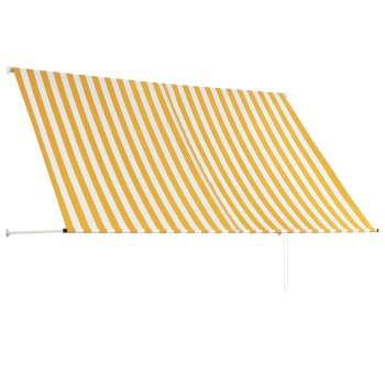 Einziehbare Markise Gelb und Weiß 250 x 150 cm