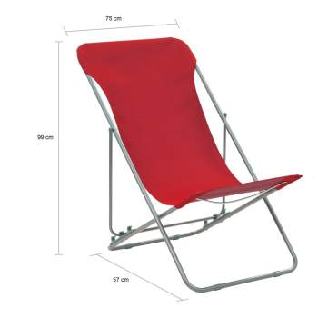  Klappbare Strandstühle 2 Stk. Stahl und Oxford-Gewebe Rot