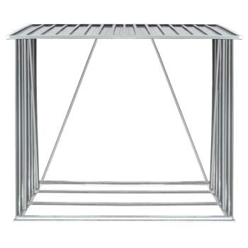 Brennholzlager Verzinkter Stahl 163 x 83 x 154 cm Grau - sinni.ch