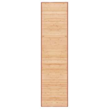  Teppich Bambus 80x300 cm Braun