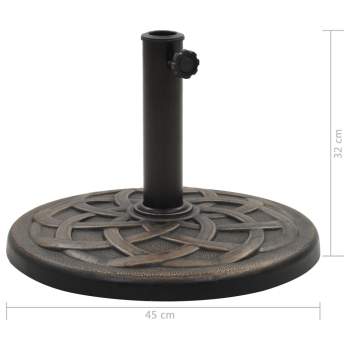  Sonnenschirmfuß Rund 11 kg Bronze Polyharz