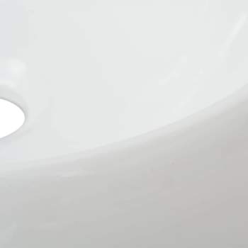  Bad-Waschbecken mit Mischbatterie Keramik Rund Weiß
