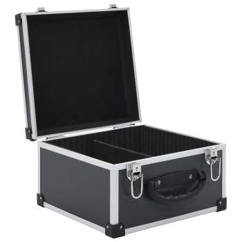 CD-Koffer für 40 CDs Aluminium ABS Schwarz