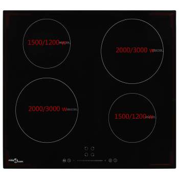 Preview:  Induktionskochfeld mit 4 Platten Touch Control Glas 7000 W