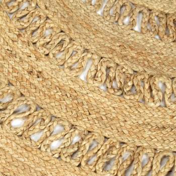  Teppich Handgefertigt Jute Geflochten 90 cm