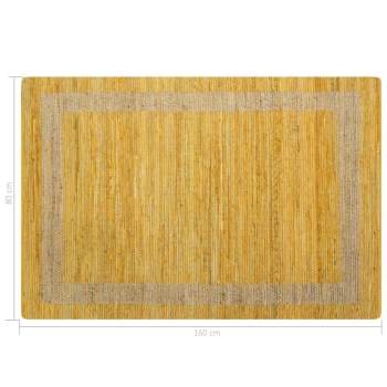  Teppich Handgefertigt Jute Gelb 120x180 cm