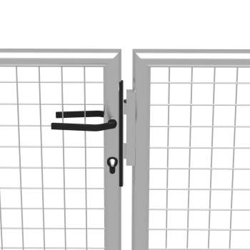 Preview:  Gartentor Verzinkter Stahl 415 x 150 cm Silbern