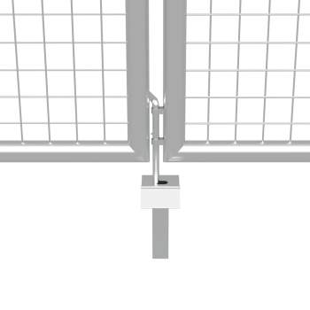 Preview:  Gartentor Verzinkter Stahl 415 x 150 cm Silbern