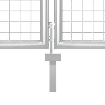 Preview:  Gartentor Stahl 400 x 100 cm Silbern
