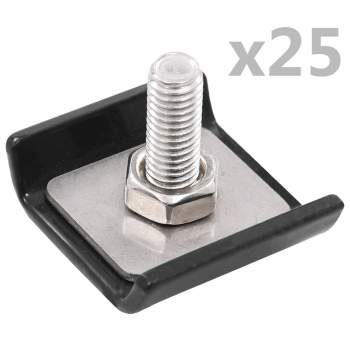  Gittermattenverbinder 25 Sets Anthrazit  