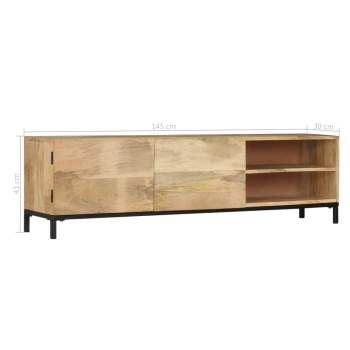  TV-Schrank 145x30x41 cm Massivholz Mango