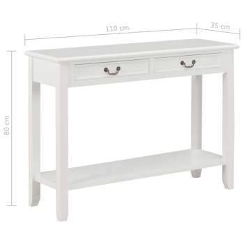  Konsolentisch Weiß 110 x 35 x 80 cm Holz