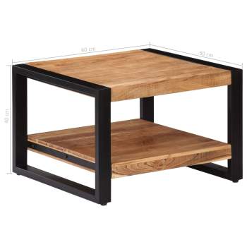  Couchtisch 60x60x40 cm Massivholz Akazie