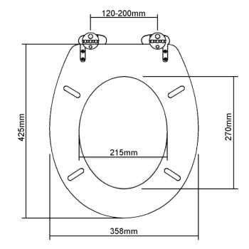  Toilettensitze 2 Stk. mit Absenkautomatik MDF Weiß