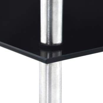  Regal mit 5 Ebenen Schwarz 30 x 30 x 130 cm Hartglas