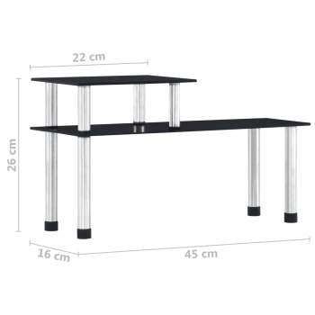 Preview:  Küchenregal Schwarz 45×16×26 cm Hartglas